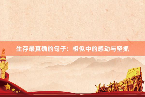 生存最真确的句子：相似中的感动与坚抓